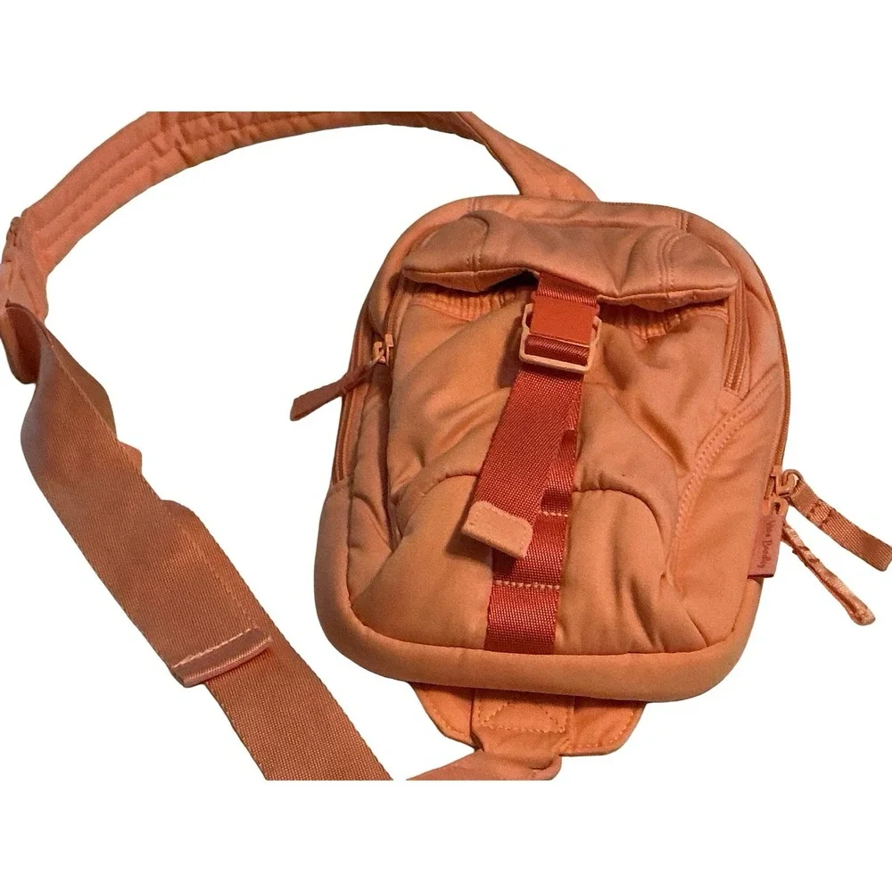 Vera Bradley Utility Sling Cotton Waist‎ Bag Backpack – Coral Peach